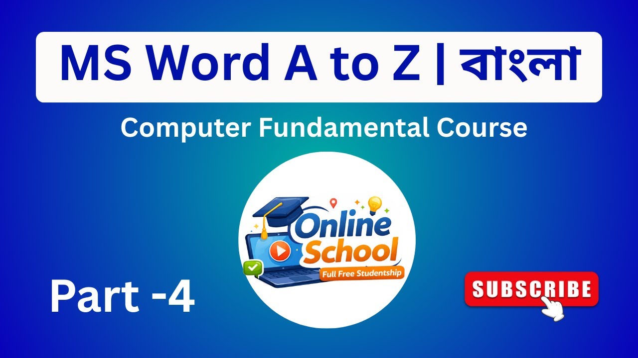 MS Word A to Z For Beginners in Bangla | Part-4
