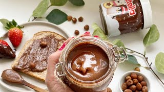 healthy Nutella طريقة عمل النوتيلا المنزلية الصحية خالية من مواد الحافظة #2021#نوتيلا#nourahamam