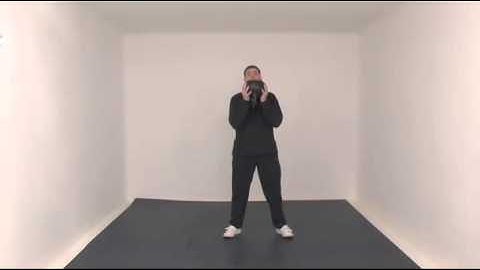 Single Kettlebell Exercises - Squat With A Curl