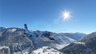 MSFS2020 Flying to snowy Serfaus in Austria screenshot 5