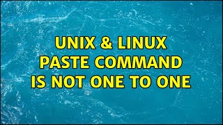 Unix & Linux: Paste command is not one to one