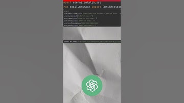 Making an AUTOMATIC EMAIL SENDER using Chatgpt and PythonSource #python #coding #programming