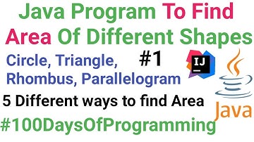 Area Of Circle , Triangle, Rhombus, Parallelogram | Basic Java Program #java  #javaprogramming