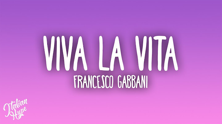 Francesco Gabbani - Viva la vita