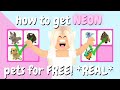 How To Get FREE NEON Pets in Adopt Me! *REAL METHOD*