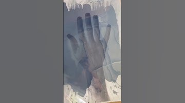 Cyanotype Digital Negative hands on fabric 22x30 inches