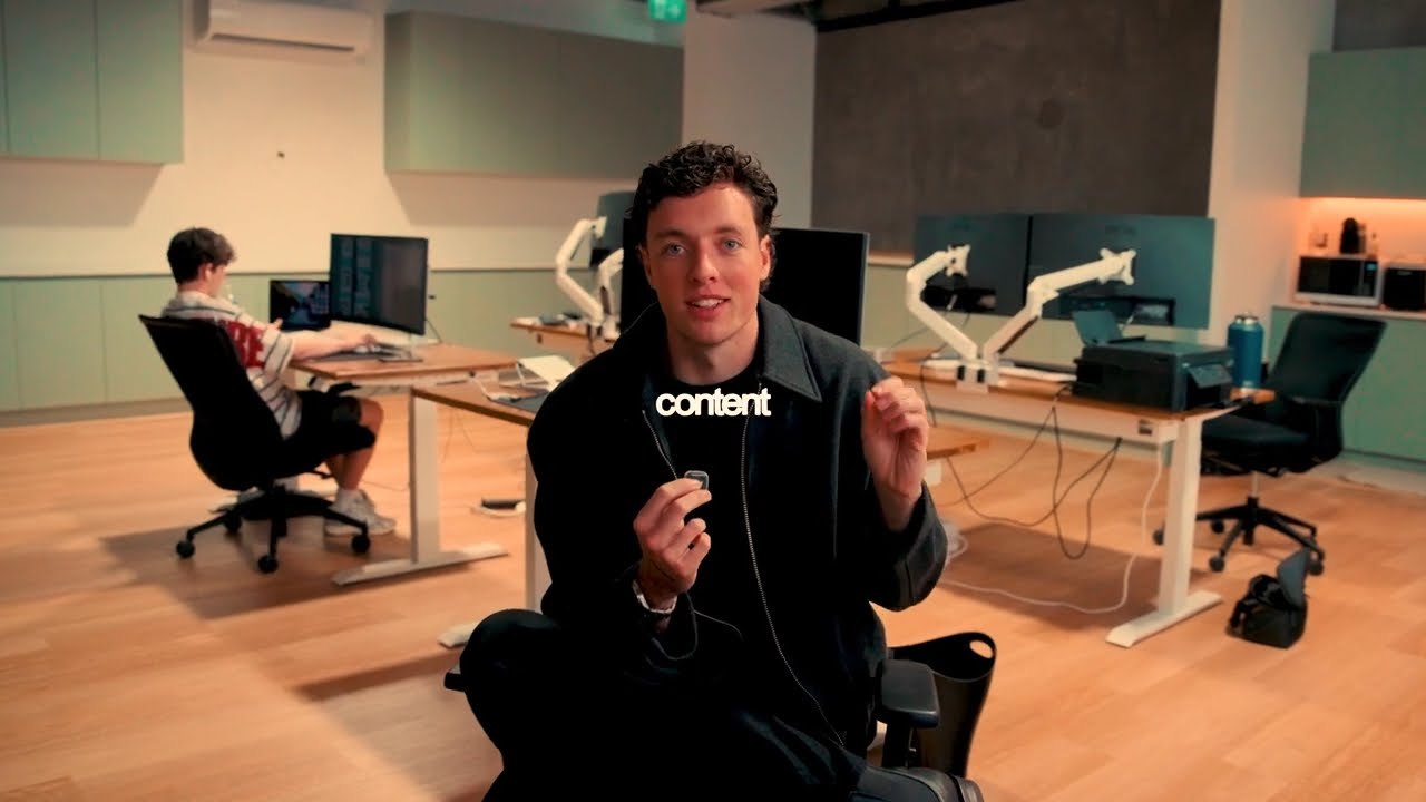 Jack Layden explaining the Think Free Media content system