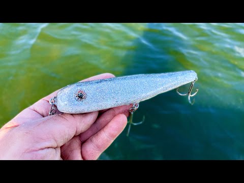 Making a wooden 'walk the dog' topwater lure (hand tools) 