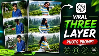 🔥 Viral 3 Layer Photo Prompt Tutorial | Trending Vertical Triptych Collage Editing 2026 screenshot 5