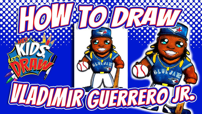 How to Draw Vladimir Guerrero Jr. for Kids - Toronto Blue Jays 