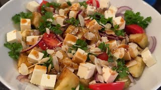 The most popular salad served in restaurants | Warm salad with crispy eggplants