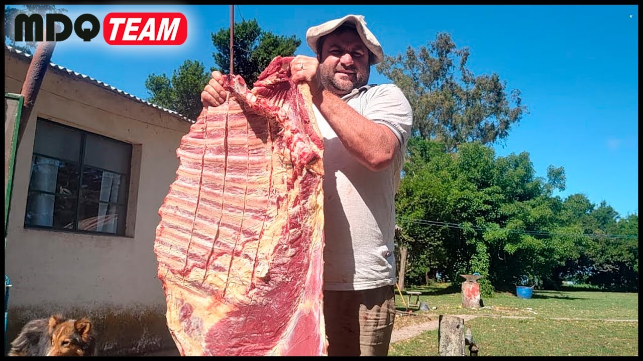 DESPOSTE DE ASADO Y TRABAJOS CAMPEROS NOS AGARRA LA TORMENTA