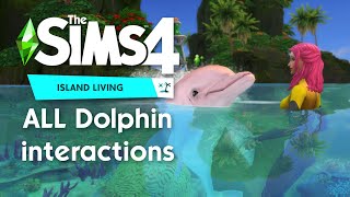 ALL Dolphin Interactions | The Sims 4 Island Living