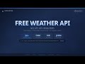 Free Weather API Tutorial | Open-Meteo (No API Key Required)