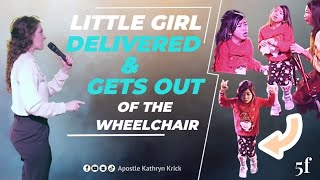 LITTLE GIRL DELIVERED THEN GETS OUT OF HER WHEELCHAIR!
