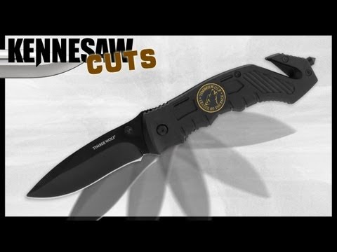 Timber Wolf Assist Rescue Black Folding Knife - $6.98!!
