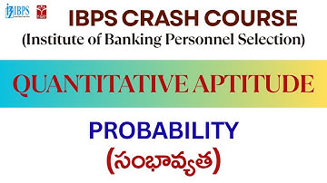 IBPS Crash Course - Quantitative Aptitude - Probability (సంభావ్యత) | T-SAT