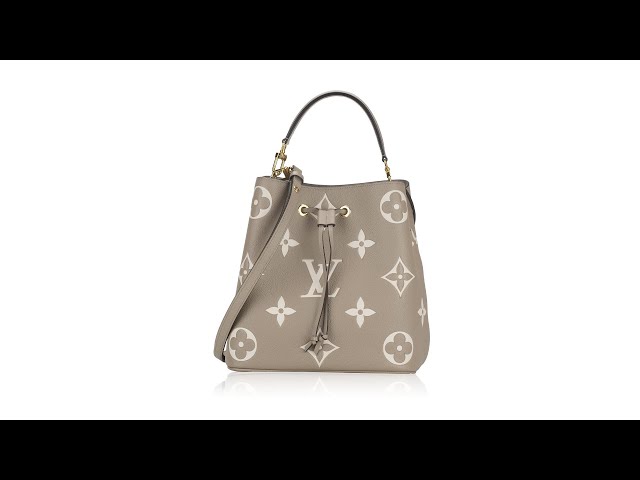 Louis Vuitton Torterelle/Cream Monogram Empreinte Leather NeoNoe MM Bag
