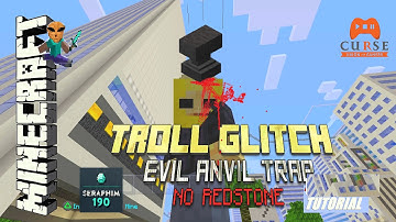 Minecraft PS4 - GLITCH ANVIL TRAP - How To Tutorial -  No RedStone!  PS3 / XBOX ) TU30 Episode: 379