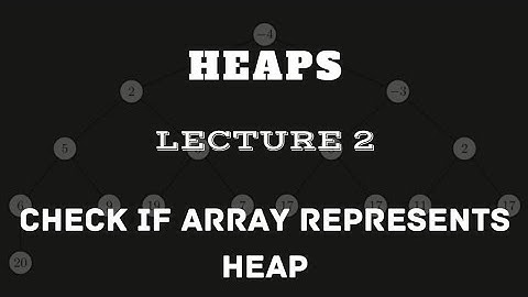 L2.| Check if an Array represents a Heap | Heaps | Live Coding
