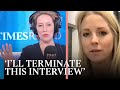 Isabel Oakeshott hangs up on Cathy Newman during heated interview about Matt Hancock leaks