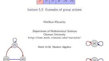 Visual Group Theory, Lecture 5.3: Examples of group actions
