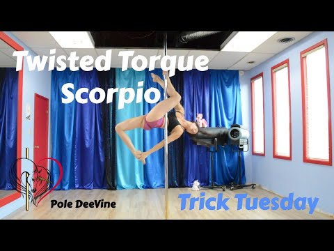 Pole Trick Tuesday Tutorial - Twisted Torque Scorpio Combo (master pole fitness)