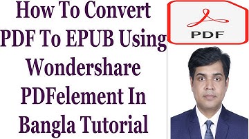 How To Convert PDF To EPUB Using Wondershare PDFelement In Bangla