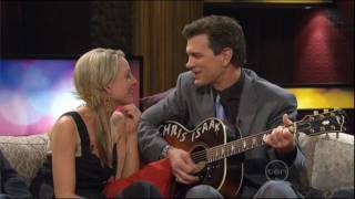 Chris Isaak serenades Carrie Bickmore on ROVE (Australia)