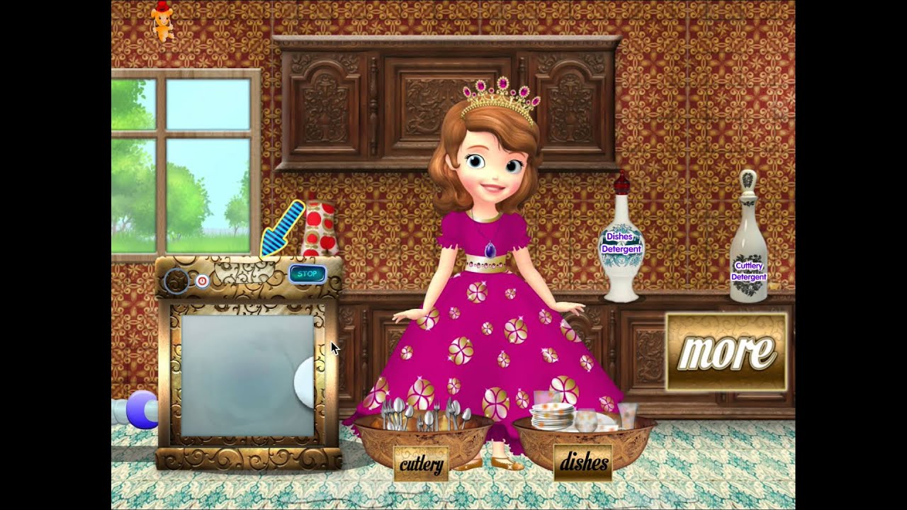Игры София Прекрасная (SOFIA WASHING DISHES) YouTube