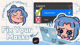 You're Masking WRONG in Procreate! (Clipping vs Layer Masks Made Easy) ✨️