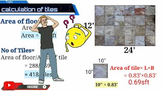 How to calculate the number of tiles || in floor || in wall || in bathroom
