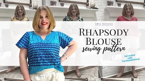 The Rhapsody Blouse Sewing Pattern With TomKat Stitchery