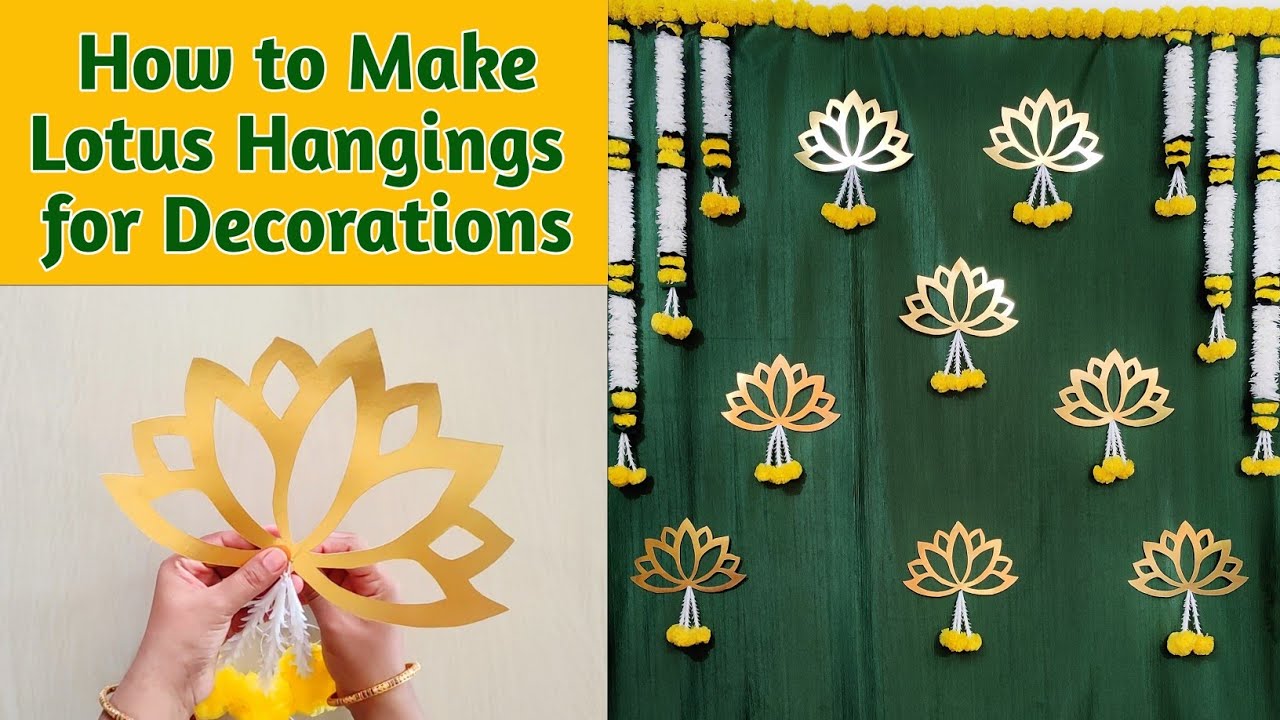 DIY Lotus Hangings How to Make Lotus Hangings for Background