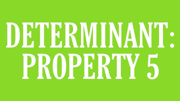 DETERMINANT:PROPERTY 5: IF TWO ROWs(COLUMNS) OF DETERMINANT ARE PROPORTIONAL,IT