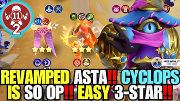 CYCLOPS COMMANDER IS HERE! REVAMPED ASTA! SO OVERPOWERED! MASTER CYCLOPS #mcgg #magicchessgogo #mlbb