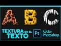 Photoshop CC | Añadir una textura a un texto | Tutorial en Español