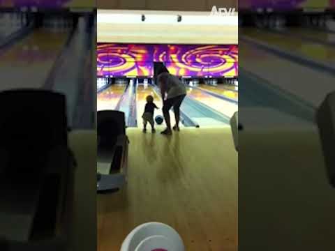 Hitting and falling in bowling #shorts