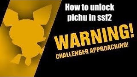 How to unlock pichu in ssf2