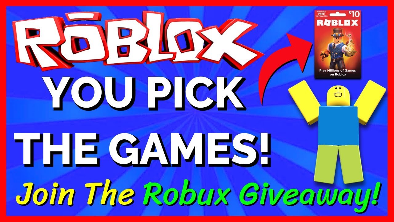 Live Join The Robux Giveaway Viewers Pick The Games Roblox Stream Youtube - the robux giveaway twitch