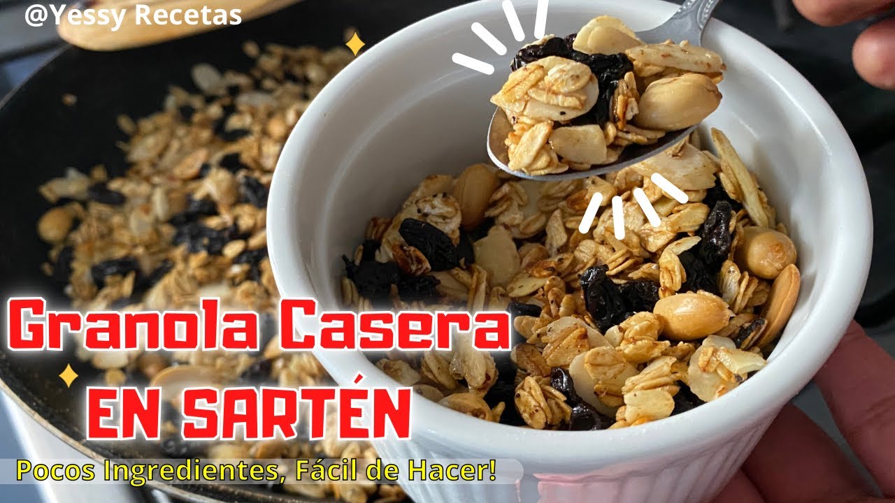 🏃‍♀️Prepara tu Granola en Sartén con Pocos Ingredientes, Receta facil