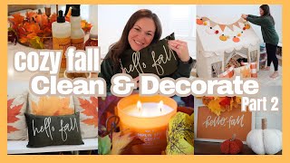 🍁COZY FALL CLEAN + DECORATE WITH ME 2023 🍂 Fall Decorating Ideas 2023 + Fall Decor Haul 2023