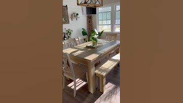 Build your own dining table + bench #diningroomtable #diydiningtable #diningroomfurniture #diytable