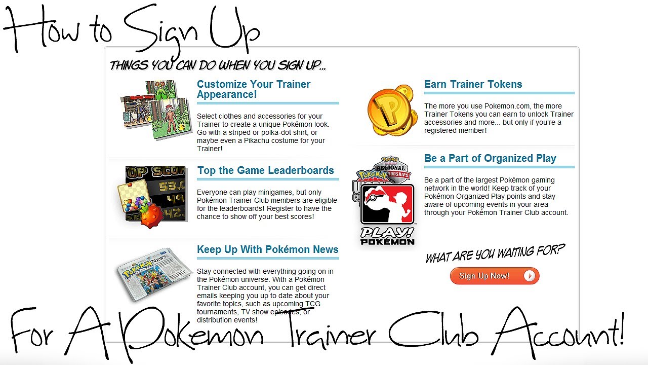 How To Sign Up For A Pokemon Trainer Club Account V2 Youtube