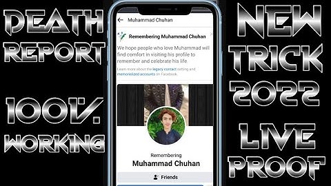 How to Remembering Someone Facebook id 2022 |How to memorialize Fb Account 2022 | memorialize report
