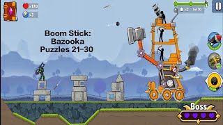 Boom Stick: Bazooka Puzzles level 21-30 Android Gameplay