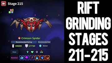 RIFT GRINDING - STAGES 211-215 | MY HEROES: DUNGEON RAID