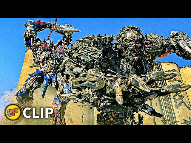 Optimus Prime vs Lockdown - Final Battle | Transformers Age of Extinction  2014 IMAX Movie Clip HD 4K - YouTube