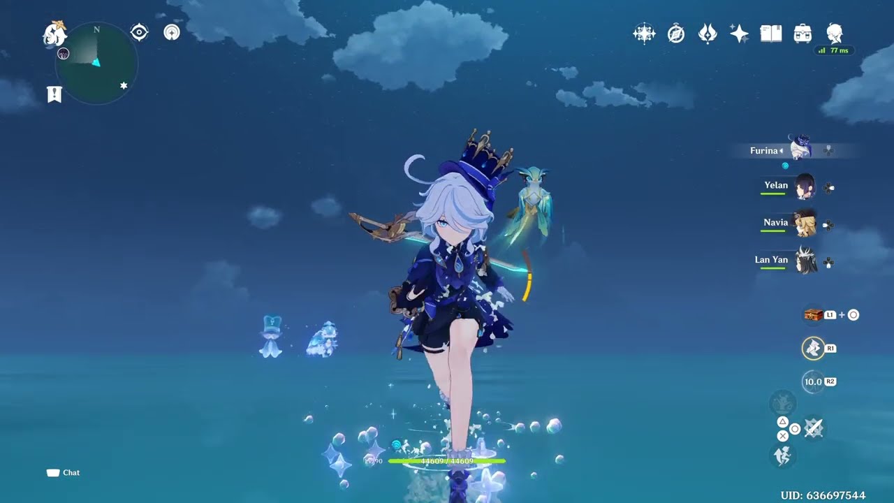 Genshin Impact - Furina Walks on water to Inazuma