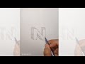 How to draw 3D letter &quot;N&quot; | 3D drawing | Rose creation